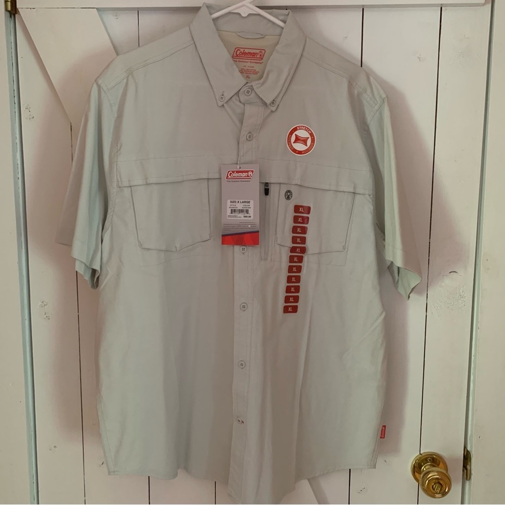 Men's Fishing Shirt XL Short Sleeve Button Down